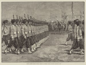 Prince Albert Victor in India, Review at Poonah, Native Infantry Marching Past by William Barnes Wollen